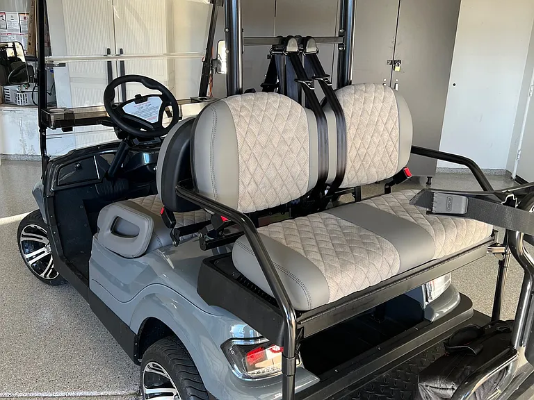 Golf cart available for rent.
