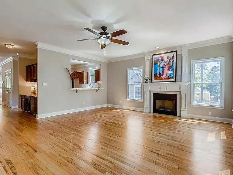living room - fireplace