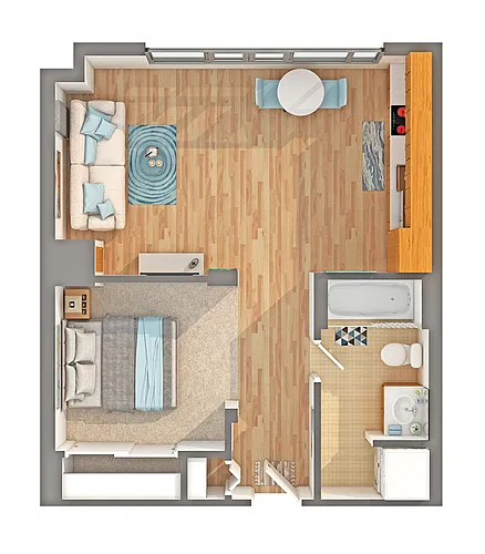 Floor plan Studio - B