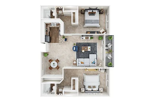 Floor plan 2X2B