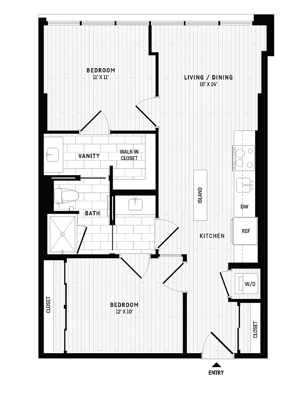 Floor plan C3 - Junior Two Bedroom
