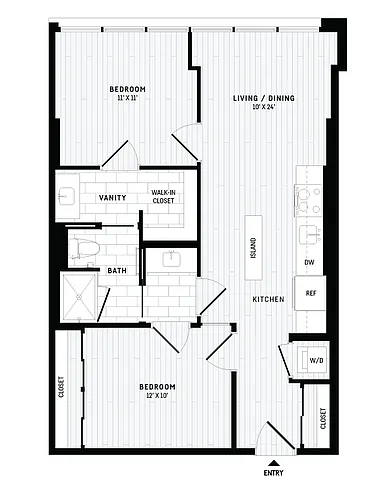 Floor plan C3 - Junior Two Bedroom