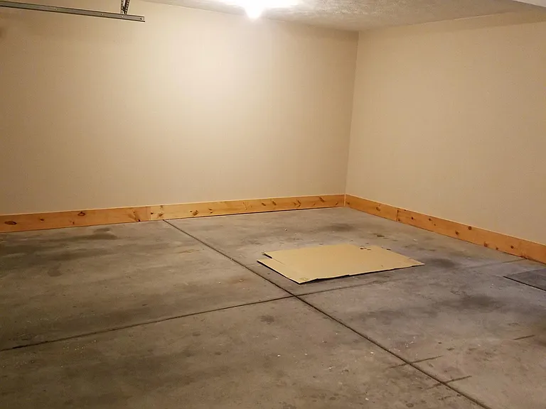 right side of attached double garage