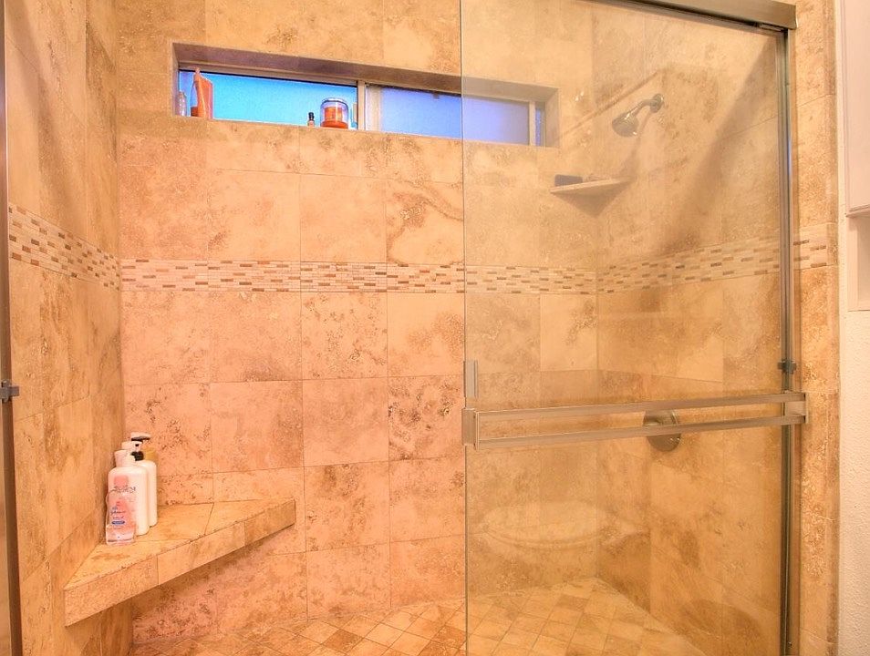 Master bath shower oversized