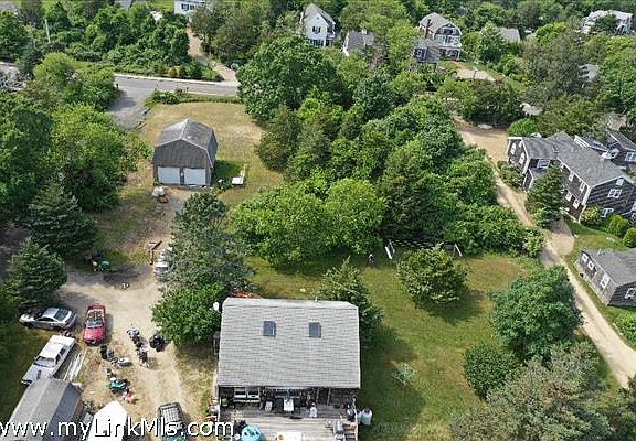 Ariel showing South (rear lot) to North (front lot), included is NE corner where Schoolhouse Rd. meets Cleveland Road.
