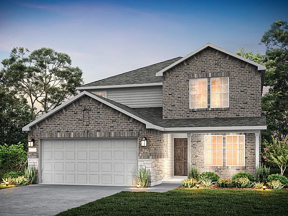 The Mesilla, a two-story home with 2-car garage, shown with Home Exterior Q