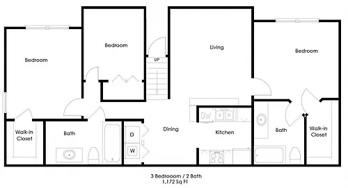 Floor plan Three Bedroom