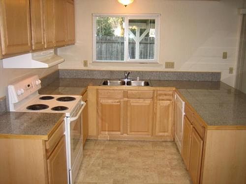 View of kitchen from formal dining room.