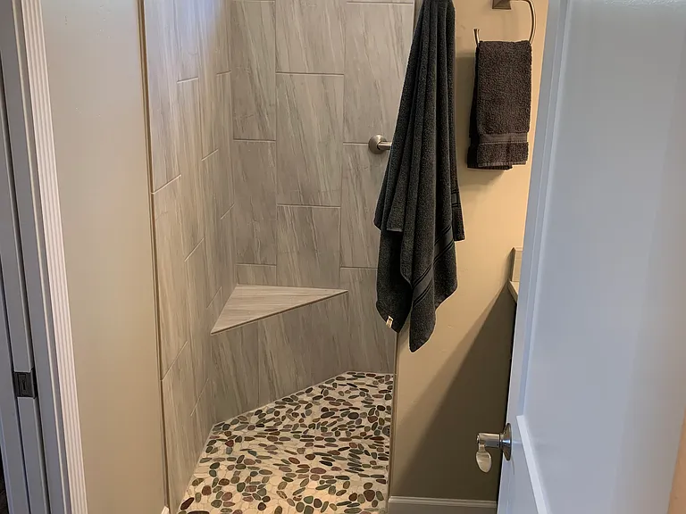 A look at the shower stall in the Master Bath.