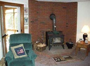 living room wood stove