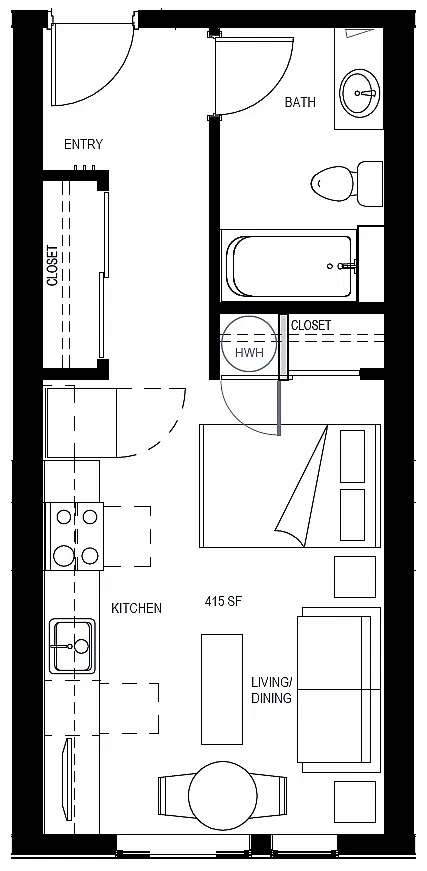 Floor plan Studio S1