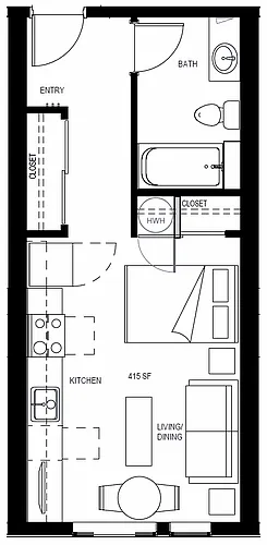 Floor plan Studio S1