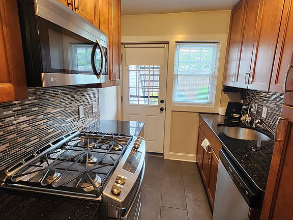Kitchen and back door to yard