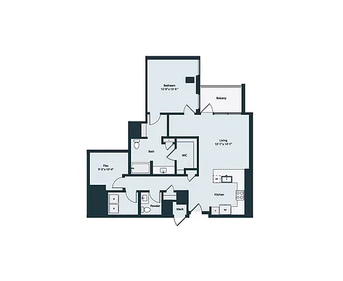 Floor plan A4-3ADA + flex