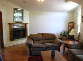 Living room fireplace