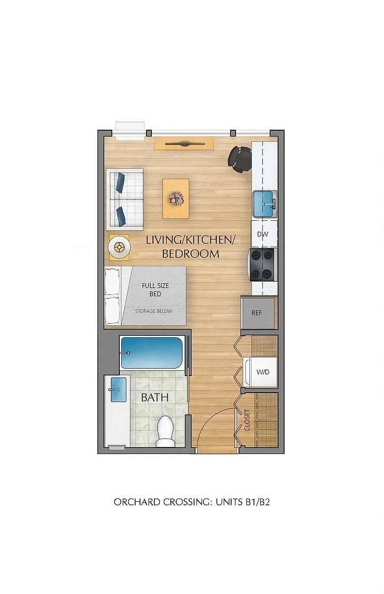 Floor plan Studio B
