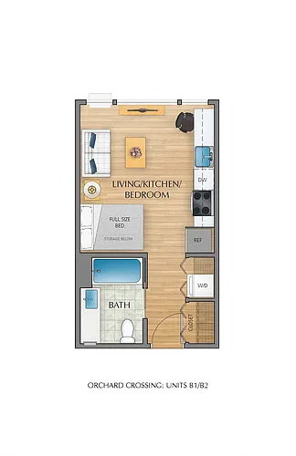 Floor plan Studio B