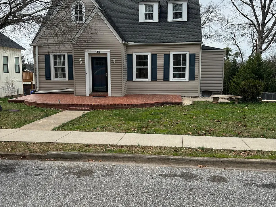 Main entrance street view of 116 Conestee Ave