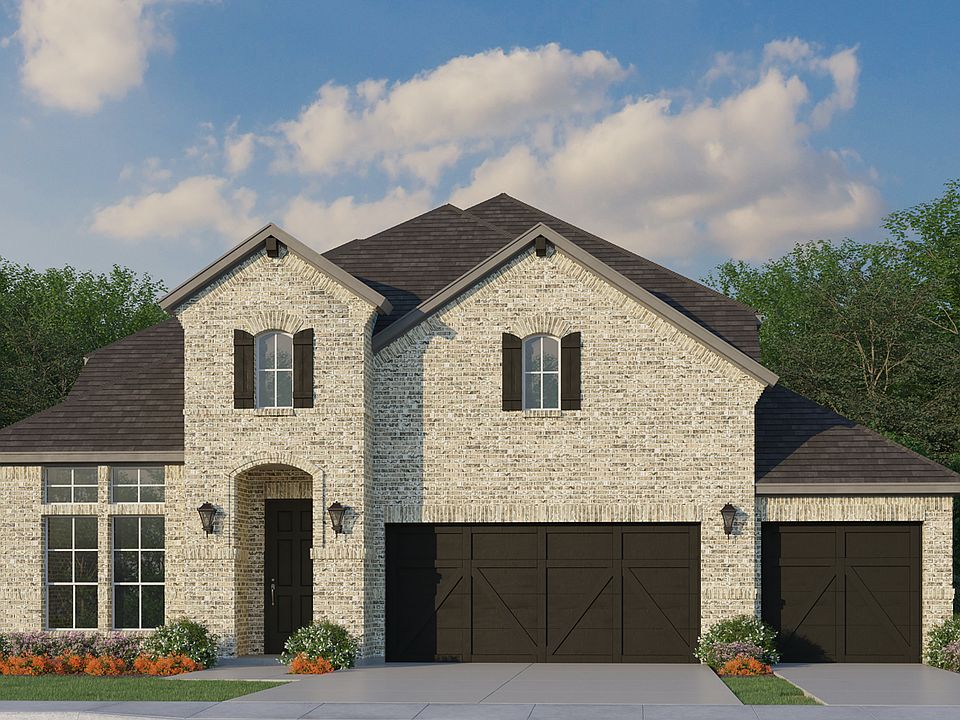 Plan 1536 Elevation A with 3rd Car Garage
