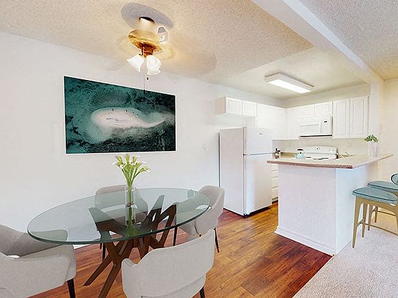 Dining area and kitchen at Mariners Village Apartment Homes