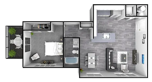 Floor plan 1 bed