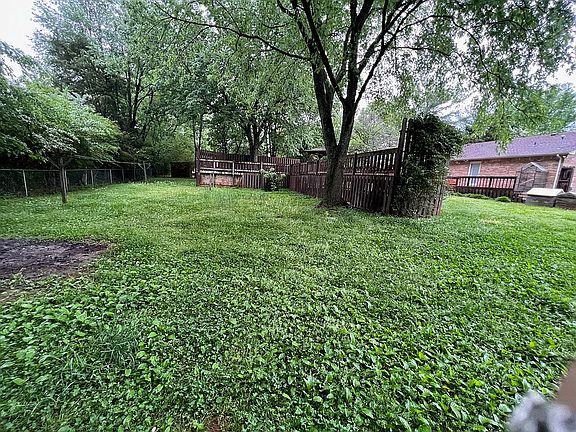 Backyard with clothes line