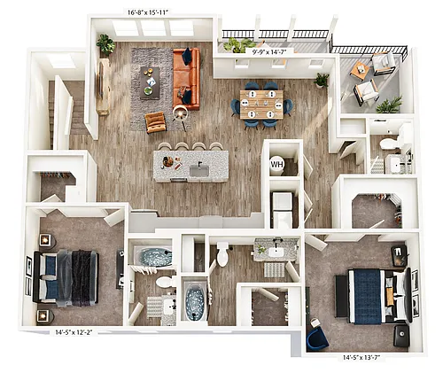 Floor plan Townhome 1