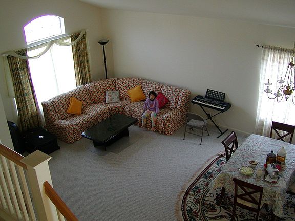 Living room seen from upstairs