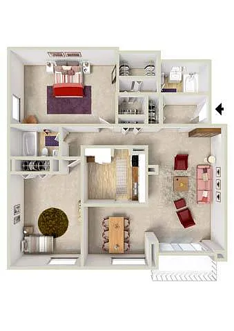 Floor plan 2 BEDROOM LARGE