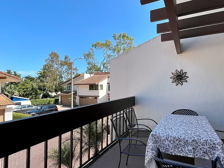 Deck with a view of the beach