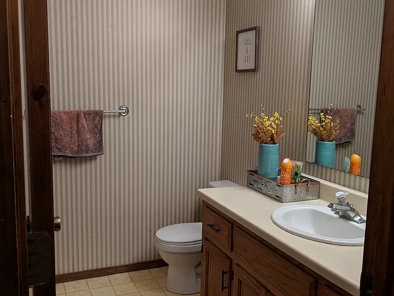 Hall bathroom with tub/shower combo