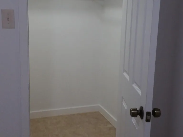 Walk-in closet in master bedroom