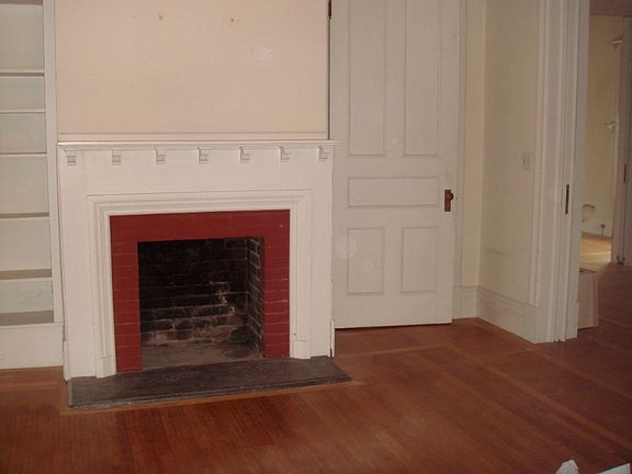 living room with fire place