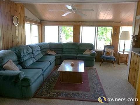 Living room facing lake
