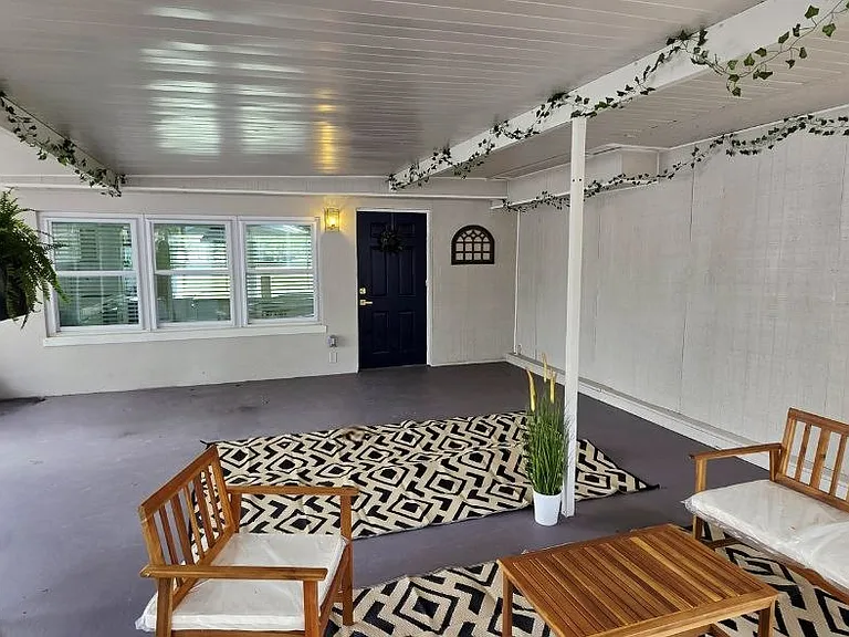 Enclosed back patio
