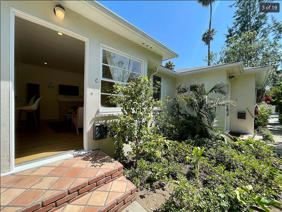 Entrance to bungalow--no one above or below, just a few steps to the front door