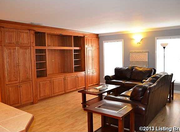 Custom shelving in Living Rm