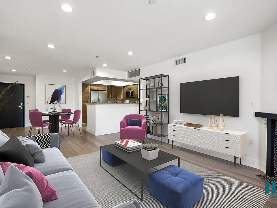 Open-Concept Kitchen, Dining, and Living Room