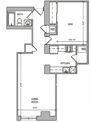 Floor plan HC Studio/Den