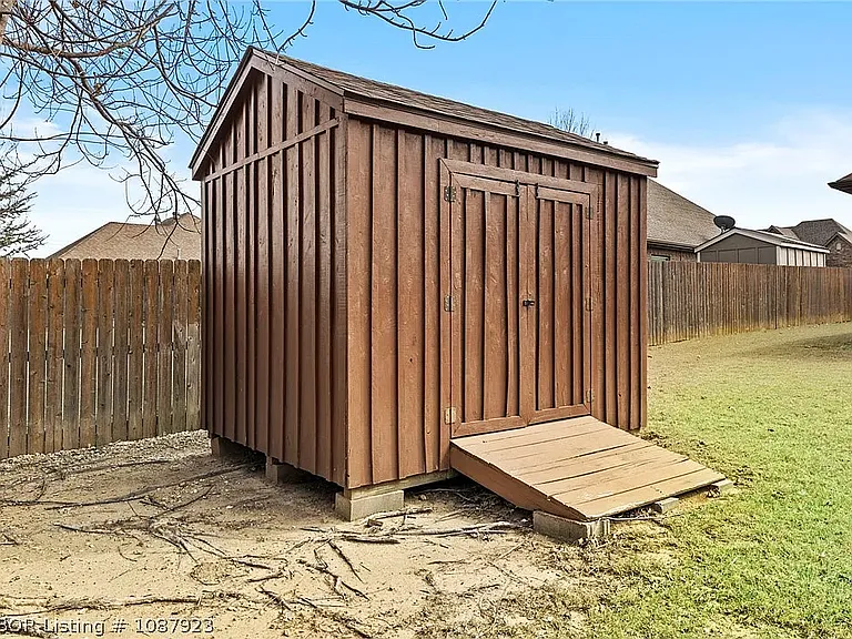 Cedar storage shed
