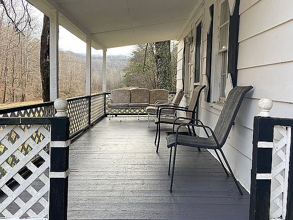 Spacious front porch