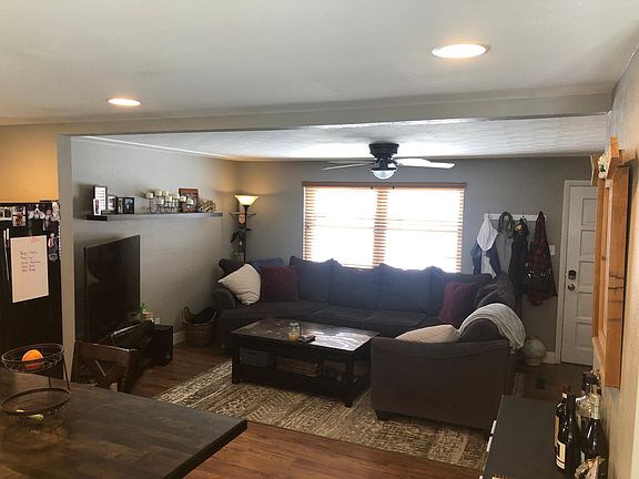 living room open to kitchen