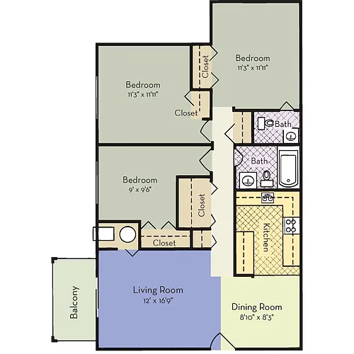 Floor plan 3 Bedroom