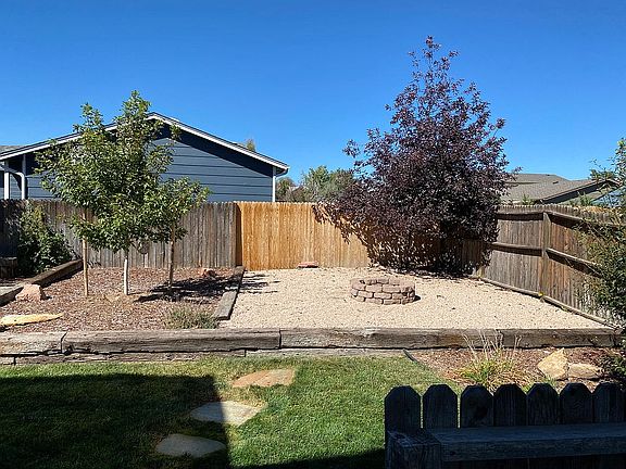 Fire pit in back yard