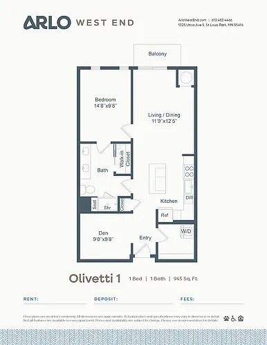 Floor plan Olivetti 1