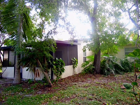 Tropical backyard porch