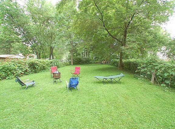Beautiful backyard, private area with lots of green space.