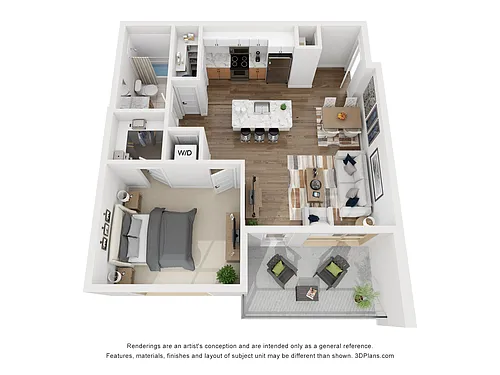 Floor plan 1 Bedroom 1 Bath