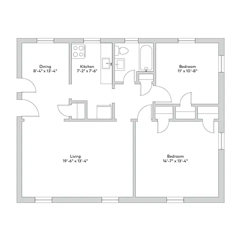 Floor plan RTG-2b1a