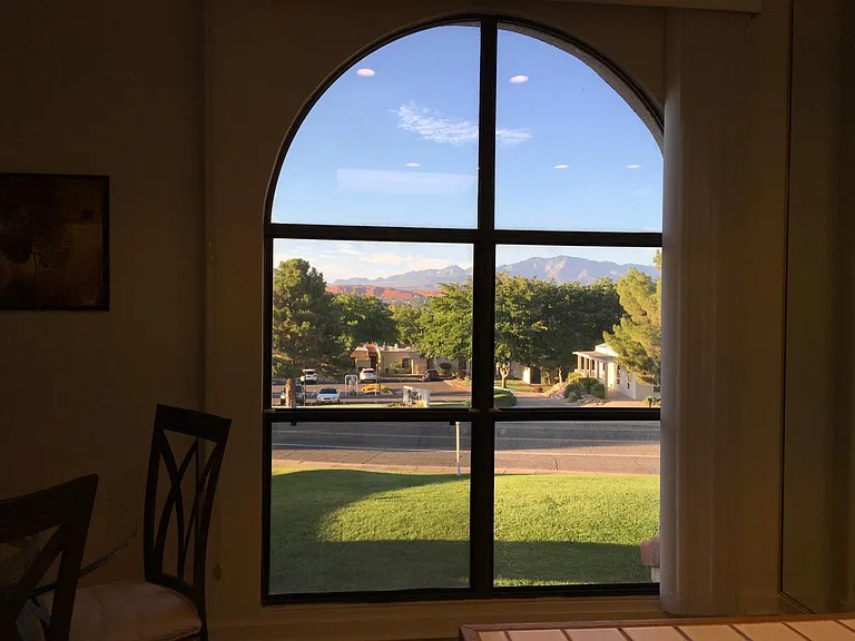 View from dining area